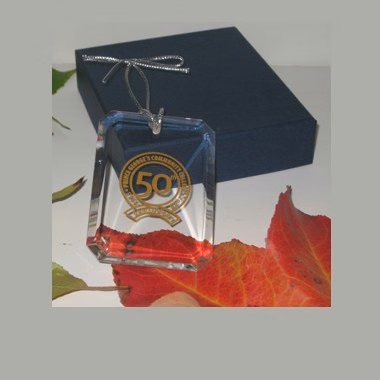 RECTANGULAR CRYSTAL ORNAMENT
