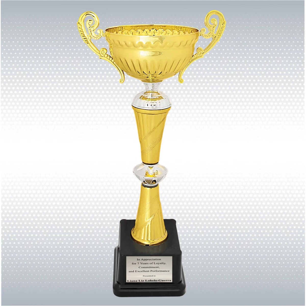18 3/4" Gold/Silver Completed Metal Cup Trophy 1