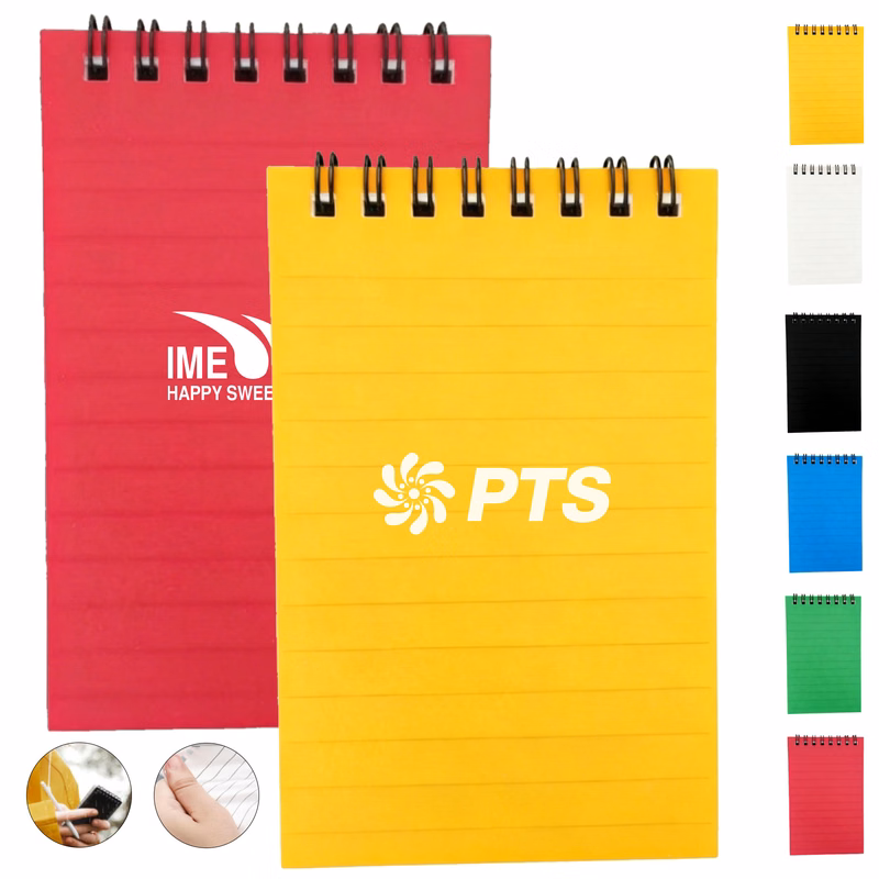 Small Pocket Plastic Cover Spiral Notebooks