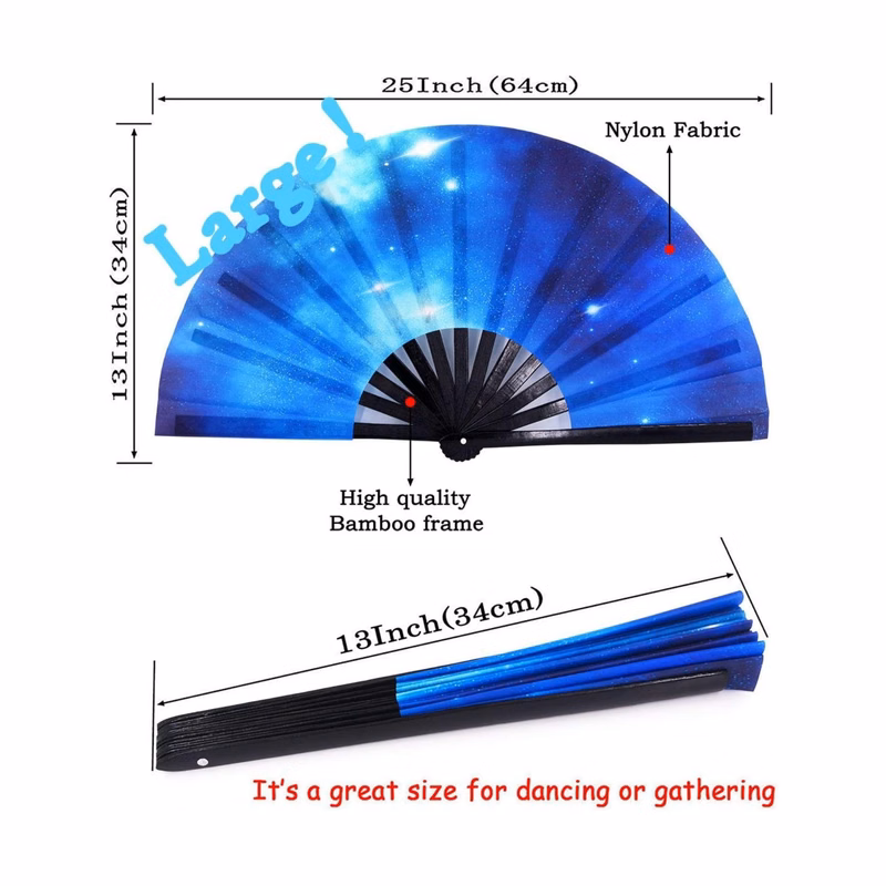 Folding Hand Fan Rave Festival Accessories