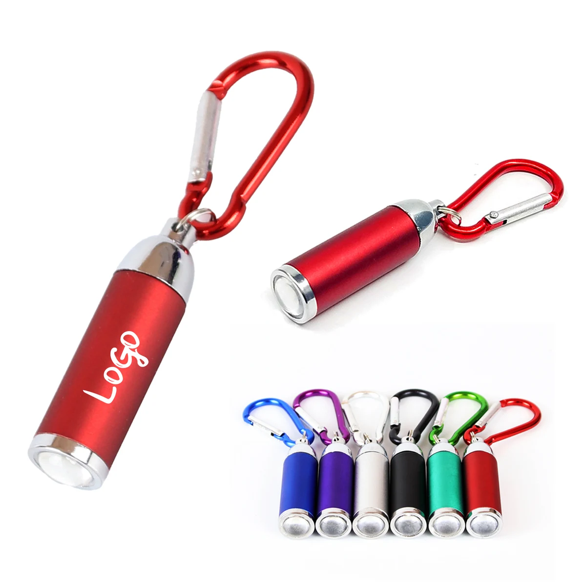 Mini LED Flashlight with Carabiner 1