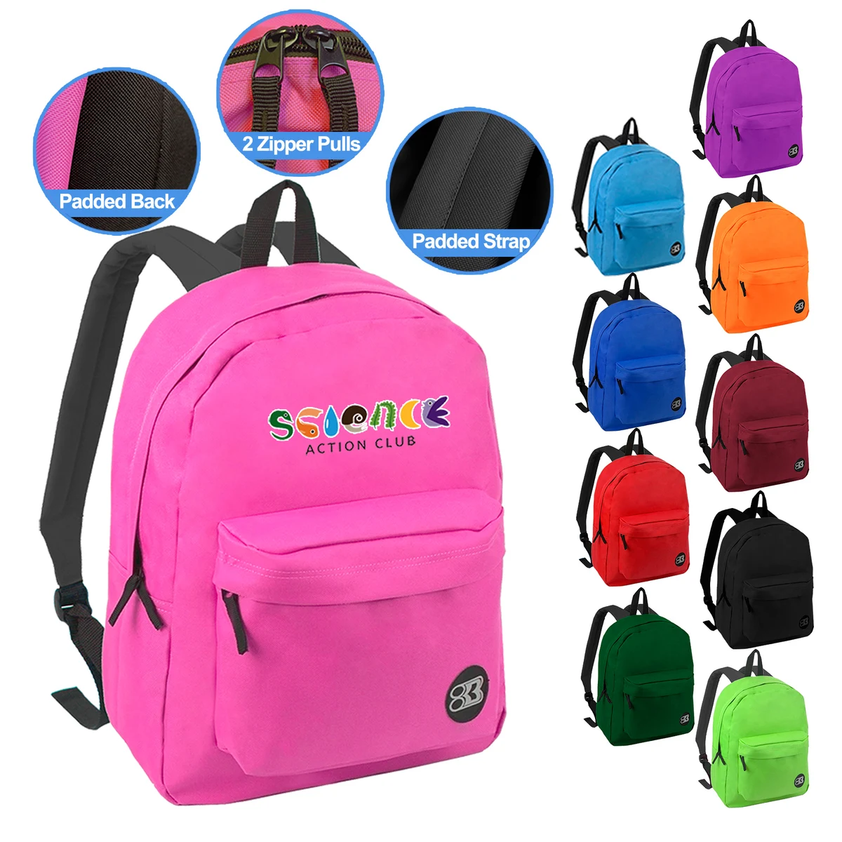 Best Value 17" Backpack Custom OVERSEAS Only 1000pc min. 1