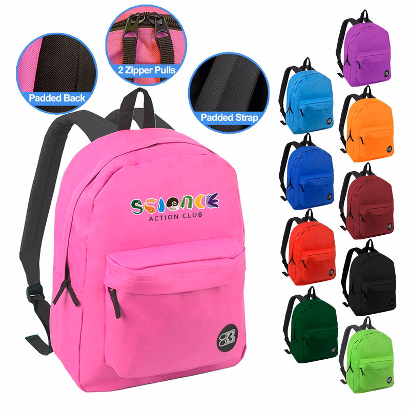 Best Value 17" Backpack Custom OVERSEAS Only 1000pc min.