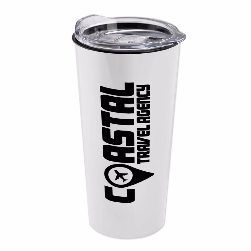 The Explorer - 18 oz. Metallic Travel Tumbler with Clear Se