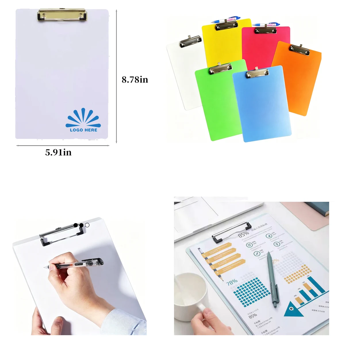 Office Document Clipboard With Metal Clip 1