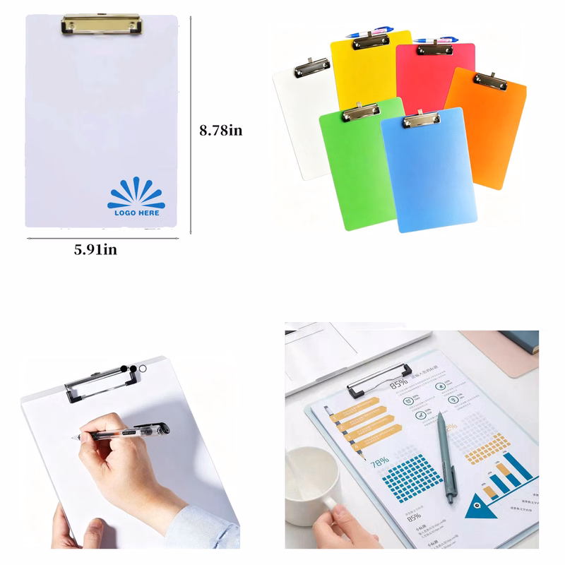 Office Document Clipboard With Metal Clip