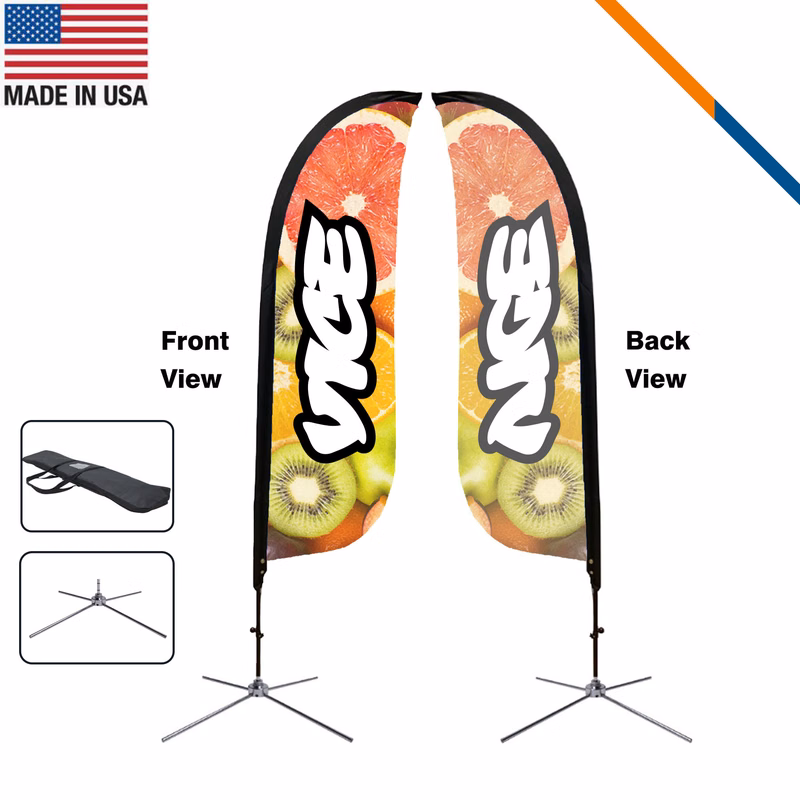 9' Florence Single-Sided Feather Flag
