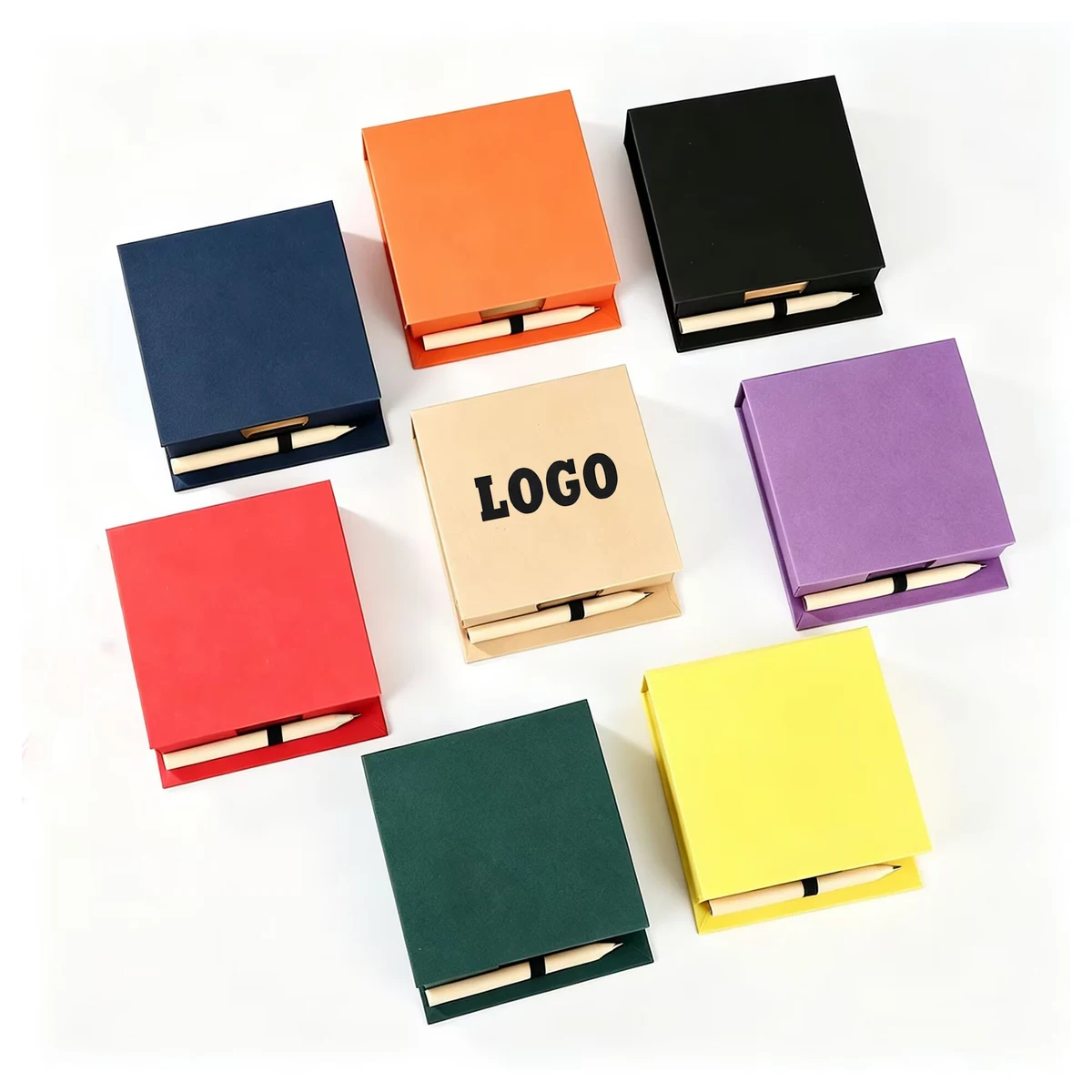 Colorful Flip Memo Box with Pencil 1
