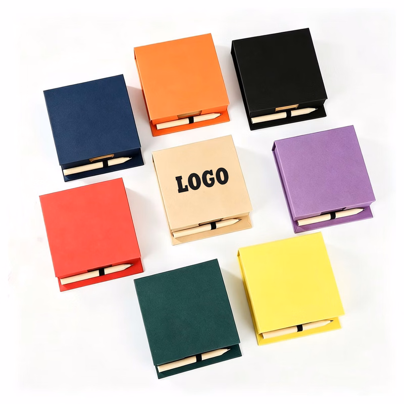 Colorful Flip Memo Box with Pencil