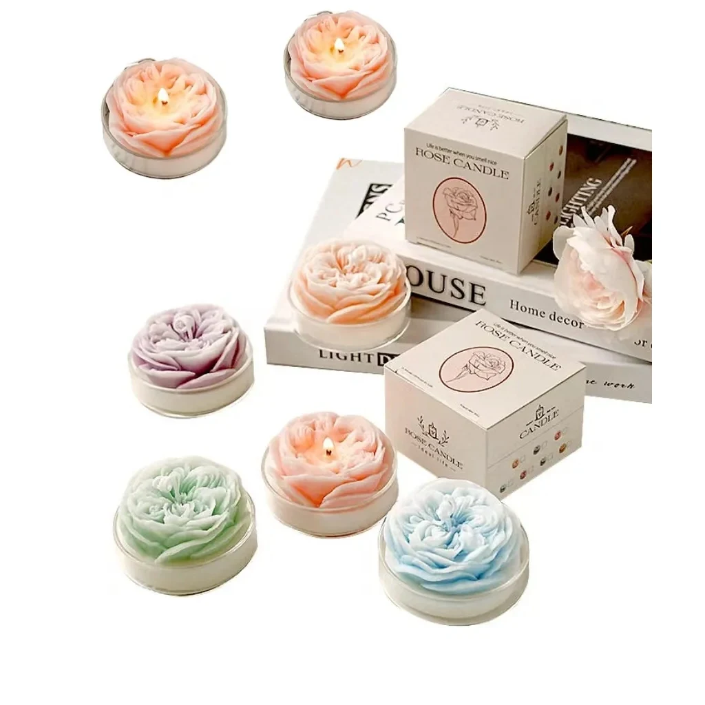 Rose scented candle 1
