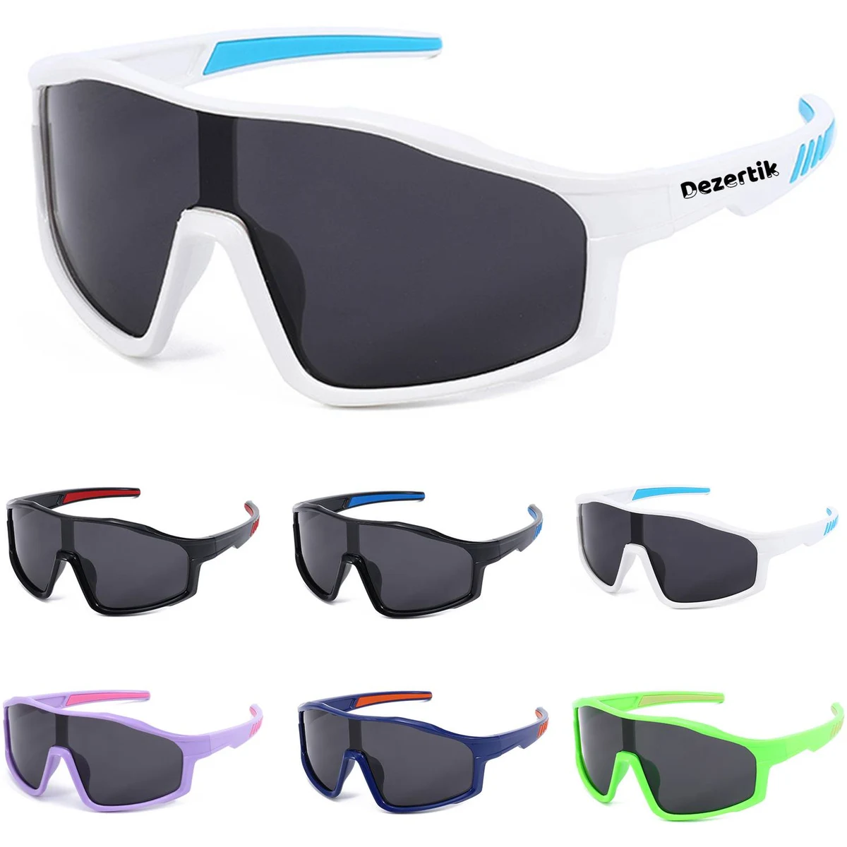 Kids Fashion Silicone Dual Color Polarized Sports Sunglasses 1