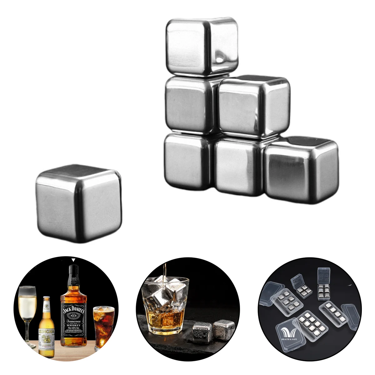 Wine Stones Stainless Silver 1