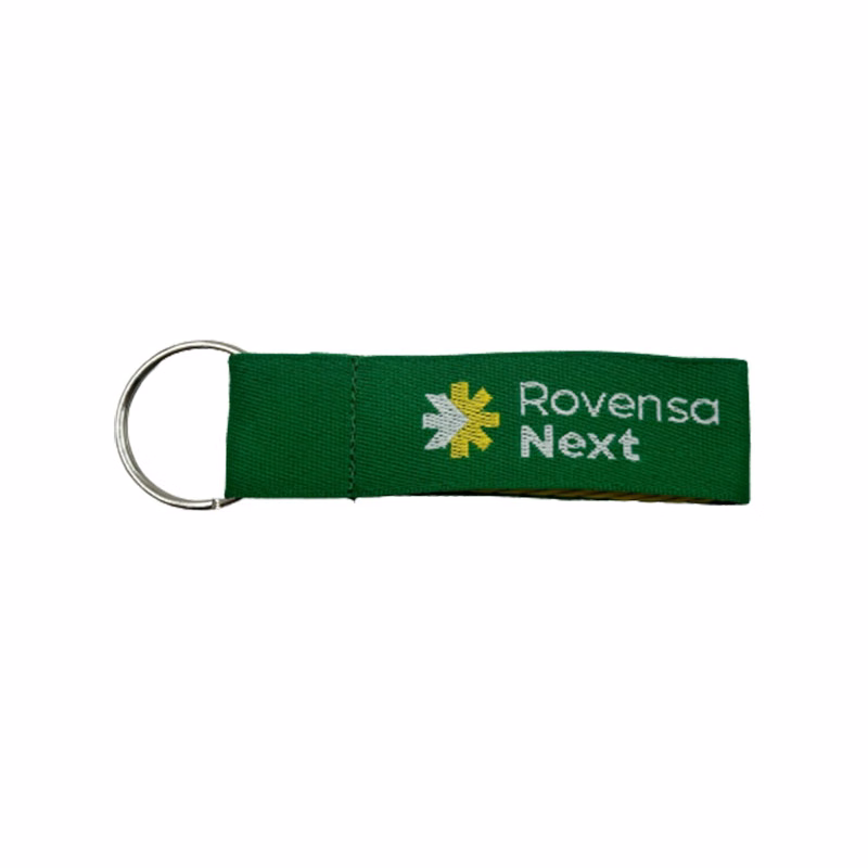 Polyester Short Lanyard with Woven Logo