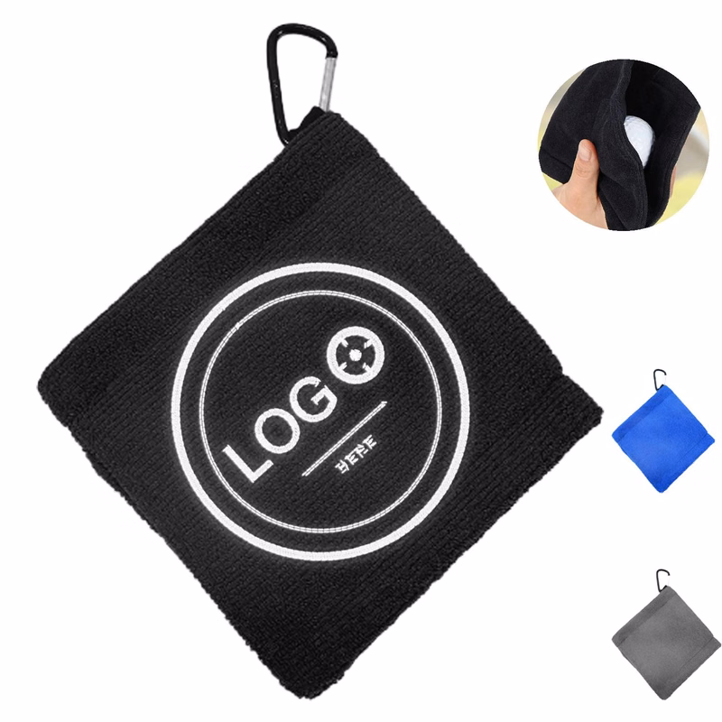 Portable Golf Towel with Carabiner Clip