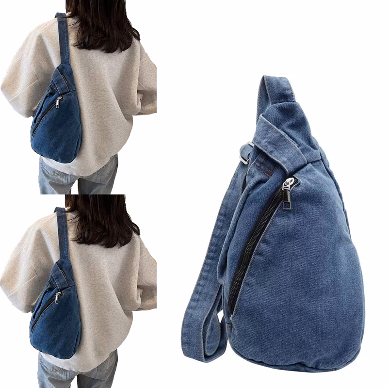Denim Crossbody Shoulder Sling Bag