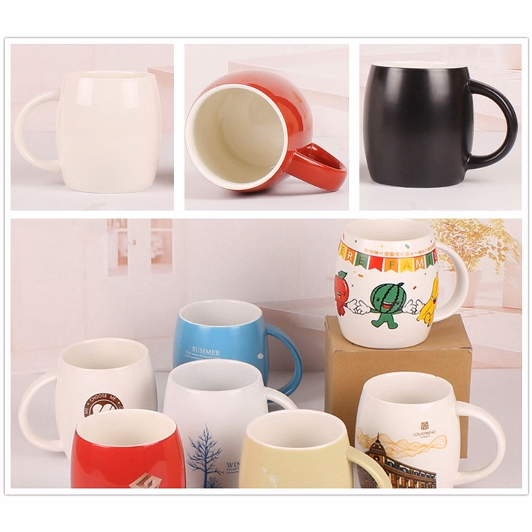 SM00079 - 14OZ Ceramic Coffee Mug Oval Shape