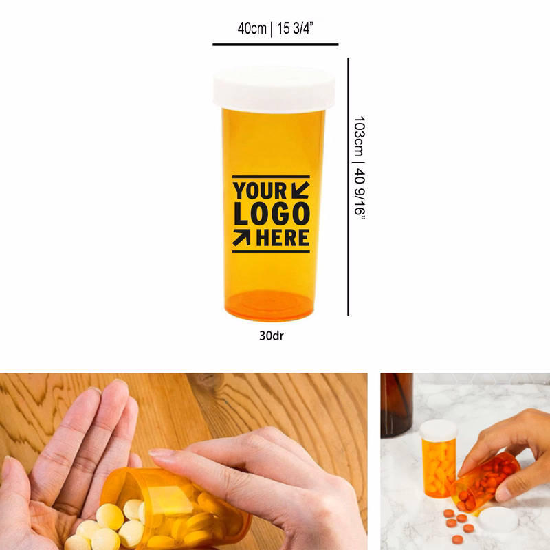 30dr Reusable Empty Prescription Pill Bottles