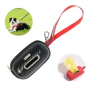 Stylish Pet Waste Bag Dispenser Pouch With Leash Attachment 1