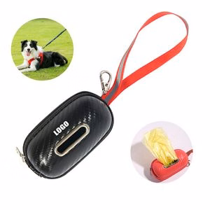 Stylish Pet Waste Bag Dispenser Pouch With Leash Attachment