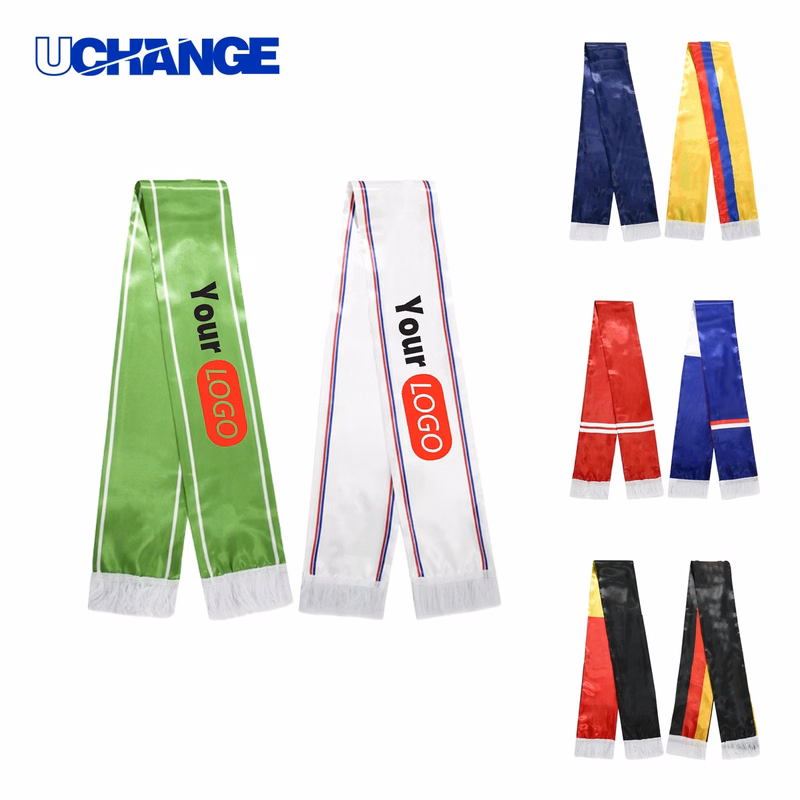 Custom Football Fan Scarf with Fringe