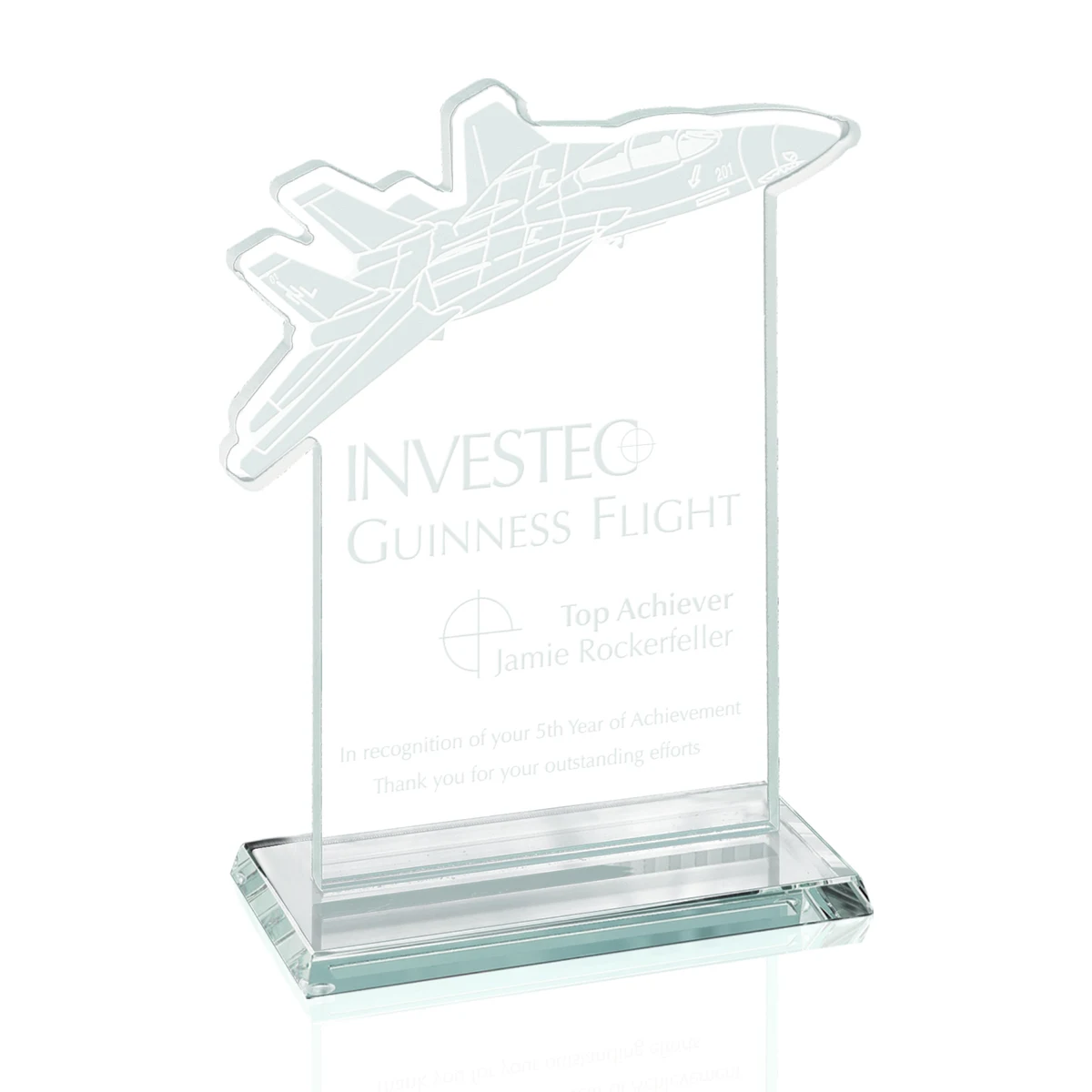 Jet Fighter Award, custom award with logo imprint 1