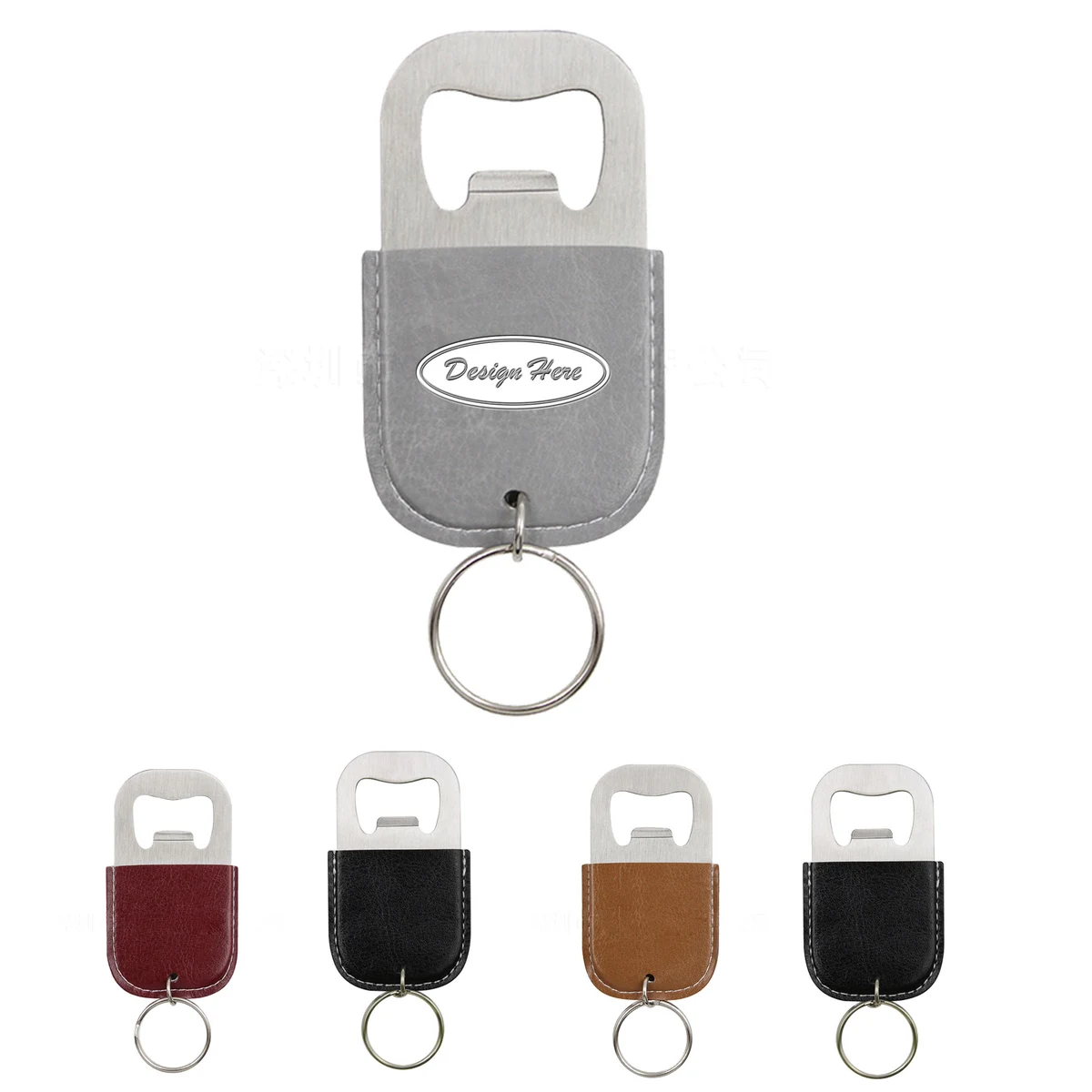 Durable PU Leather Keychain with Beer Bottle Opener 1