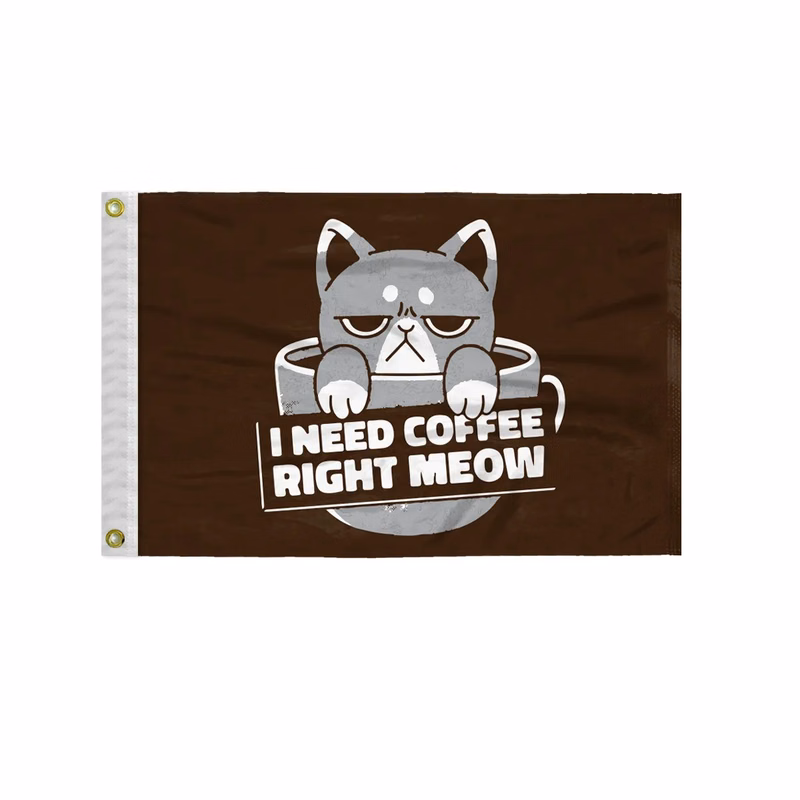 Custom Screen Sublimation Flag - 16" x 24" Silk Poly