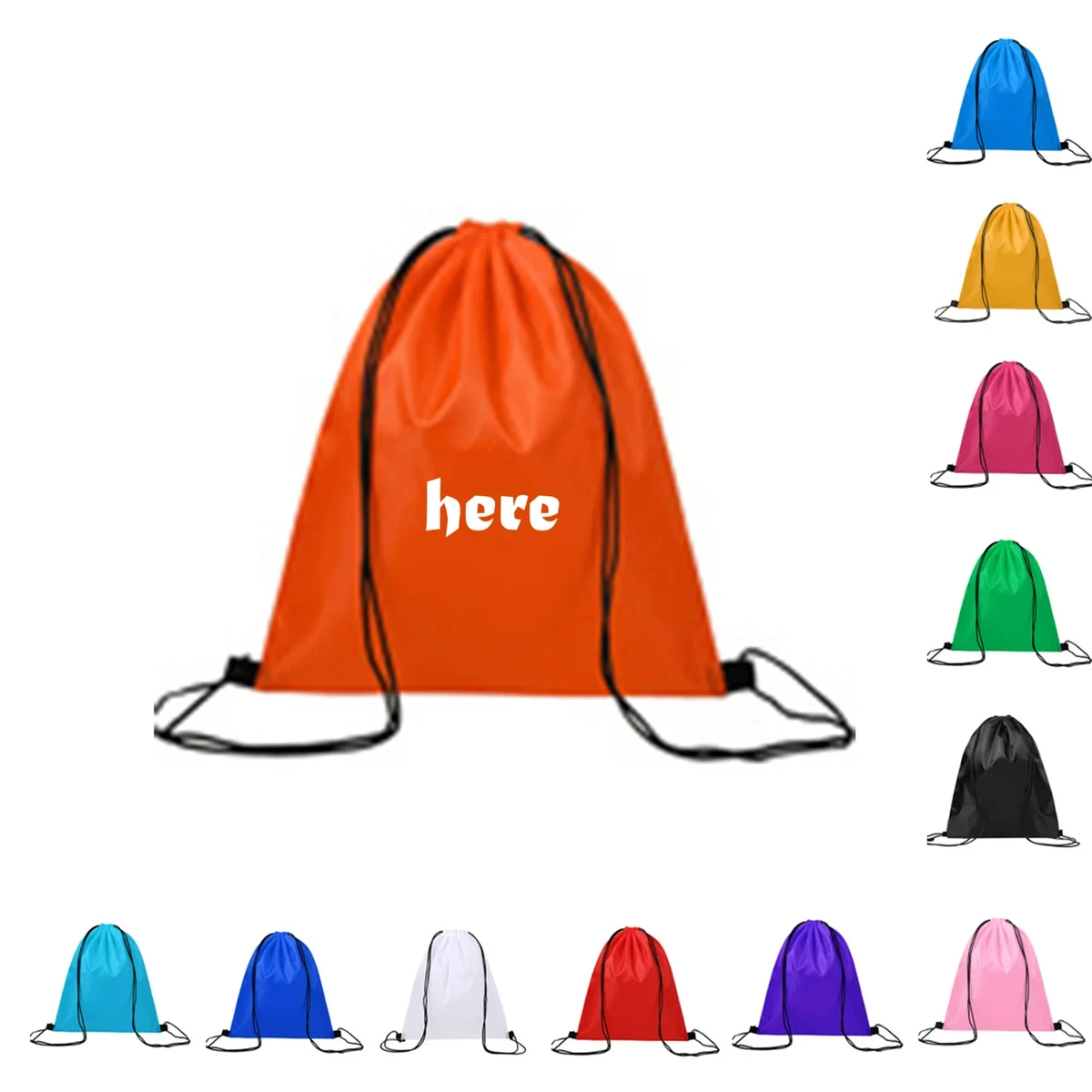 Lightweight Drawstring Backpack Bag Durable 1