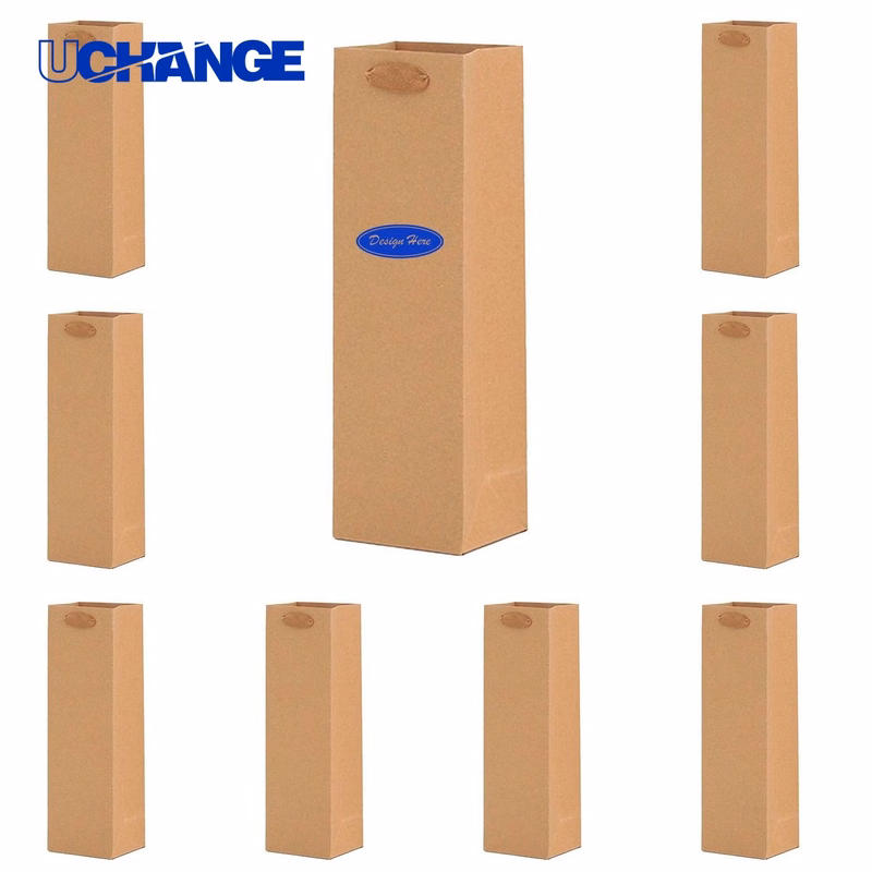 Kraft Wine Gift Bag Container