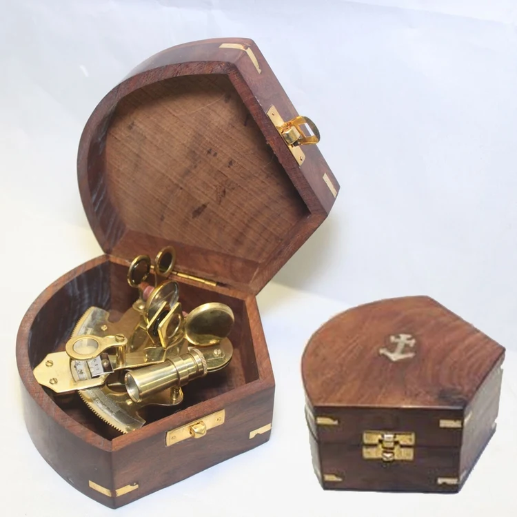 3" Lifeboat Sextant w/ Fan Shaped Box 1