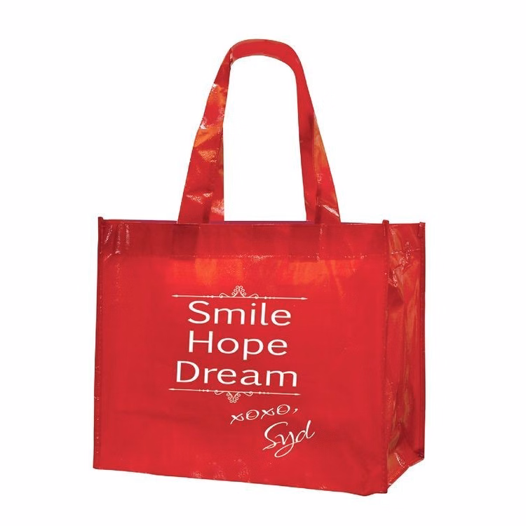 Laminated Shopping Tote Bag - 15 3/4"x12 1/2"x6 1/4"