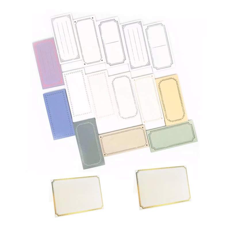 Retro Material Paper Note Series Frame Label Paper