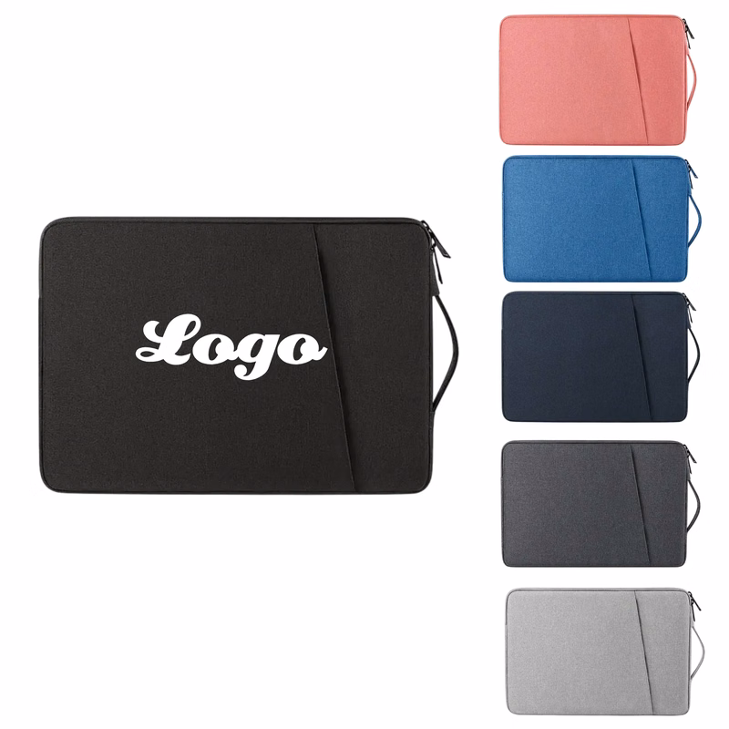 Multi Color Logo Customizable Laptop Sleeve with Pocket