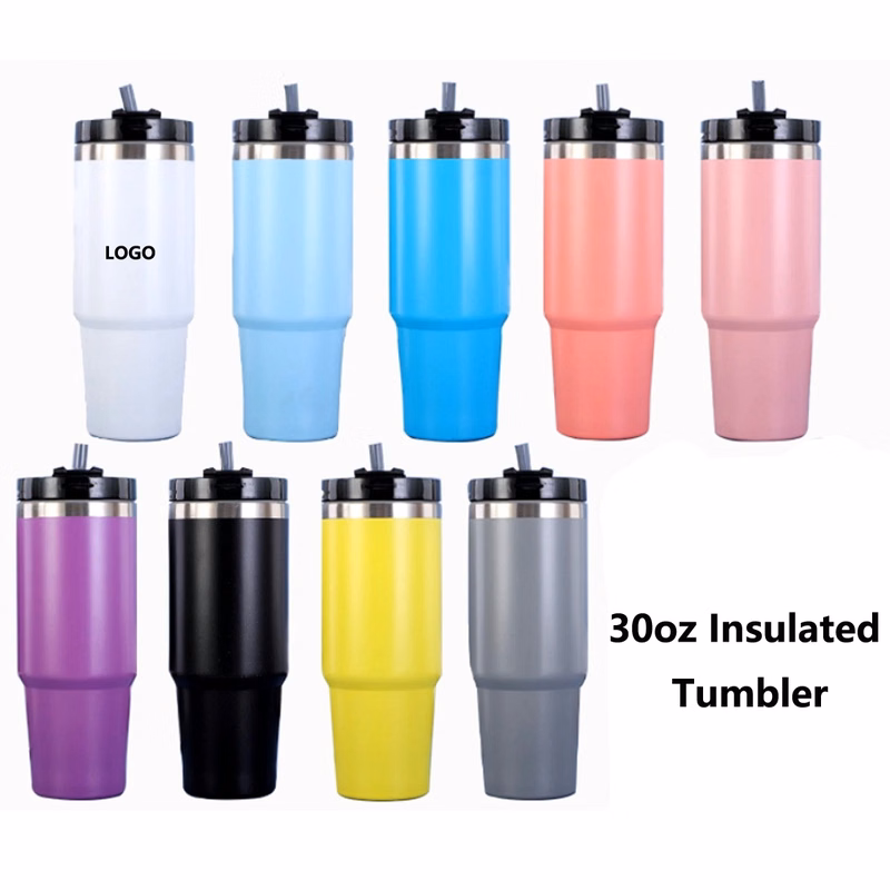 30 oz Insulated Tumbler With Lids and Straws