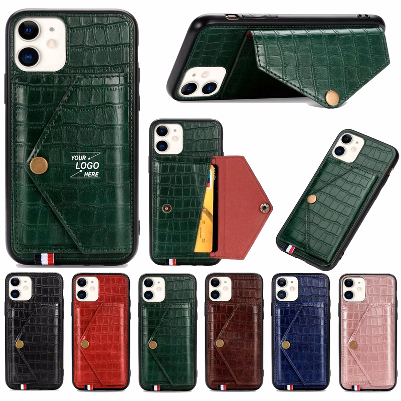 Gator Print Phone Case with Lanyard and Wallet