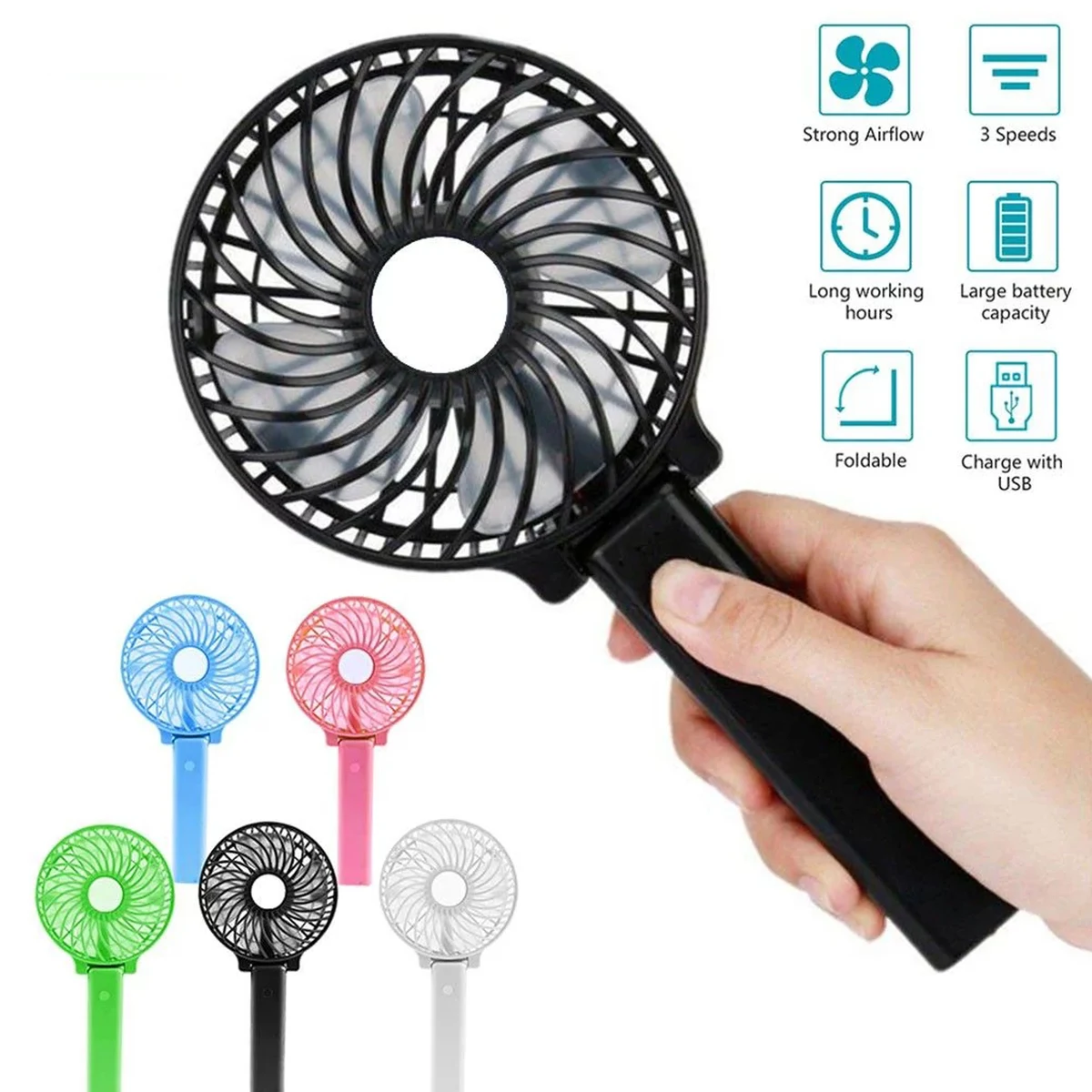 Mini Handheld Foldable Desk Fan 1