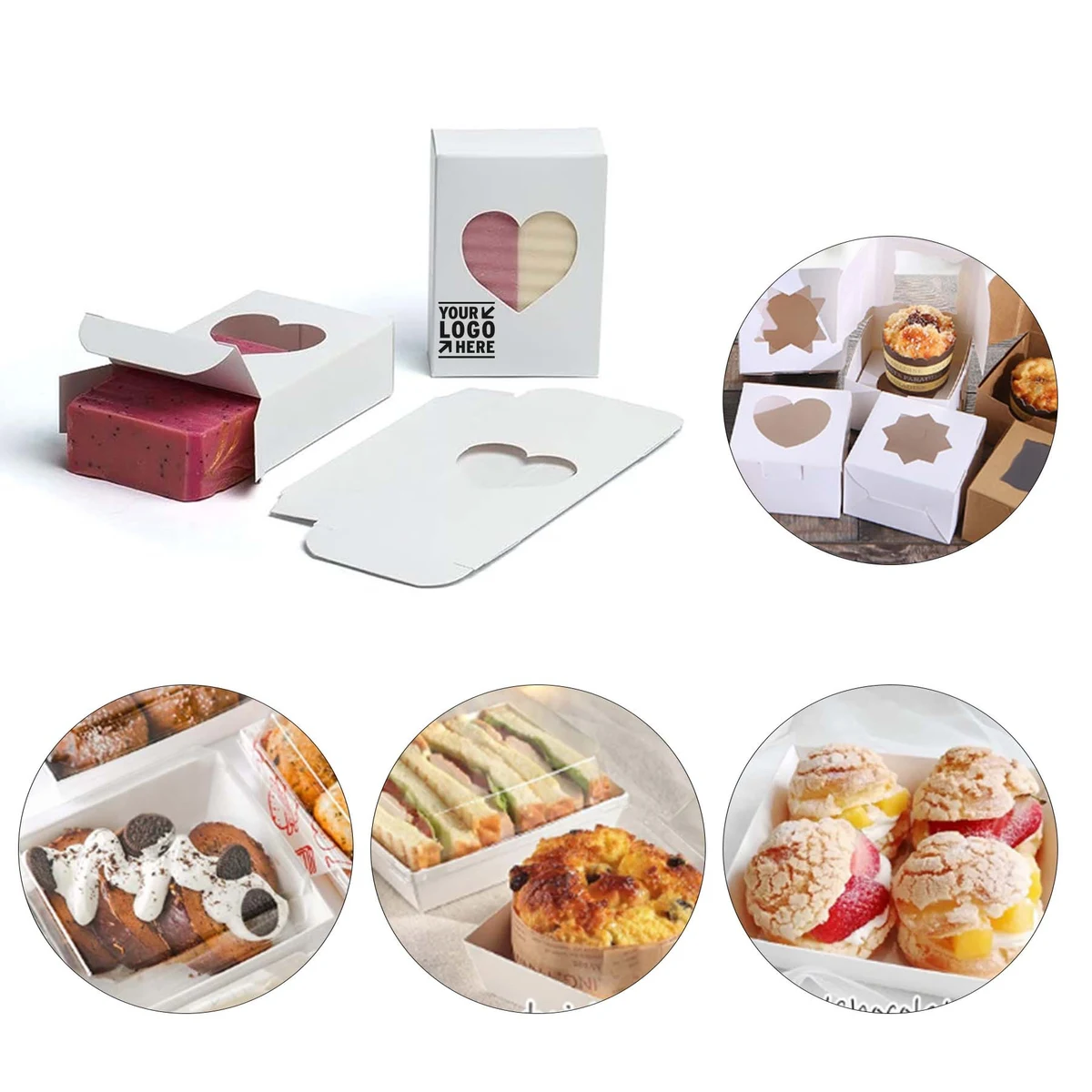 Homemade Kraft Paper Heart Window Soap Packaging Box 1