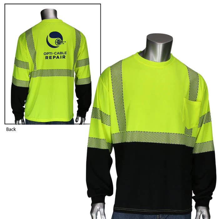 Class 3 Long Sleeve Black Bottom Front T-Shirt 1
