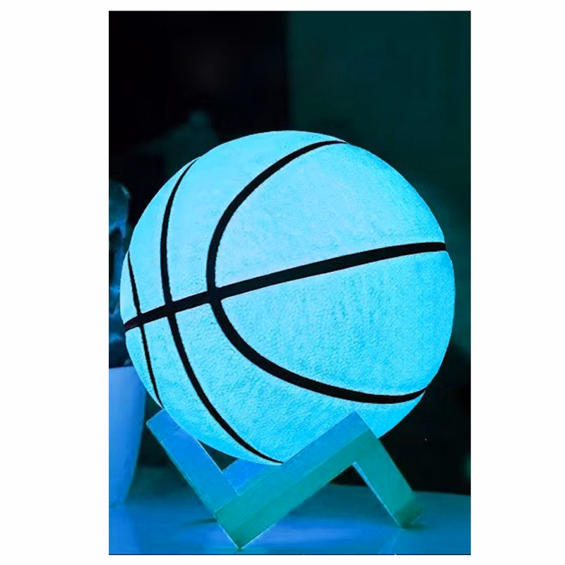 Glowing PU Leather Basketball Light up Basketball Size 5/6/7