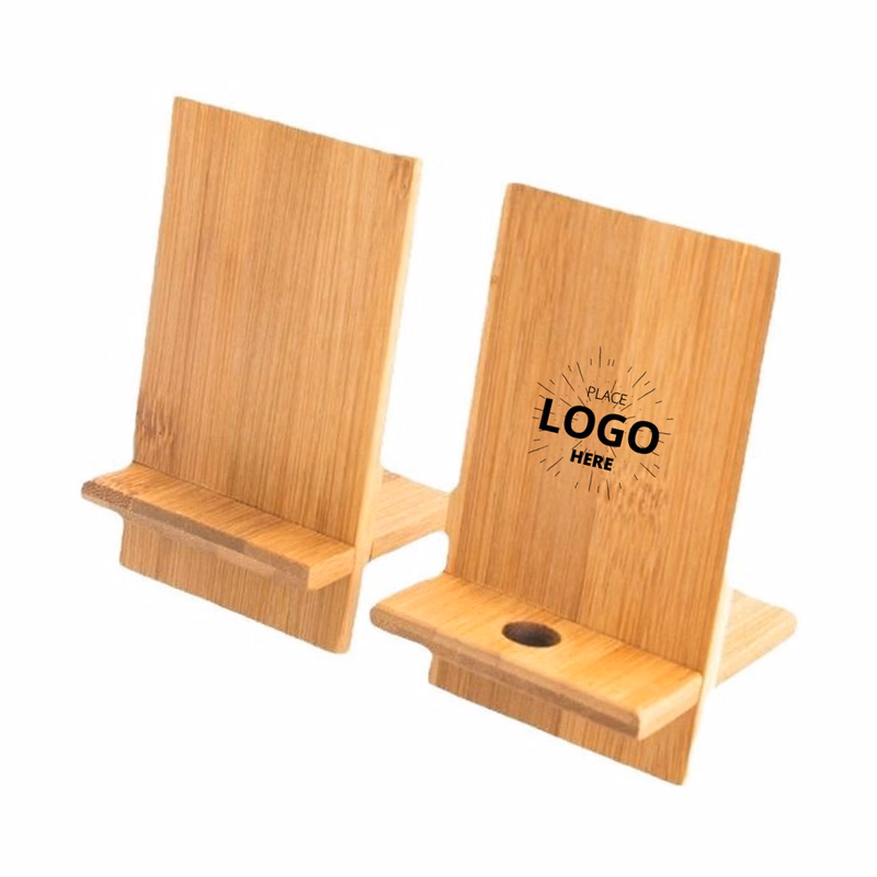Customizable Simple Portable Wooden Phone Stand For Desk