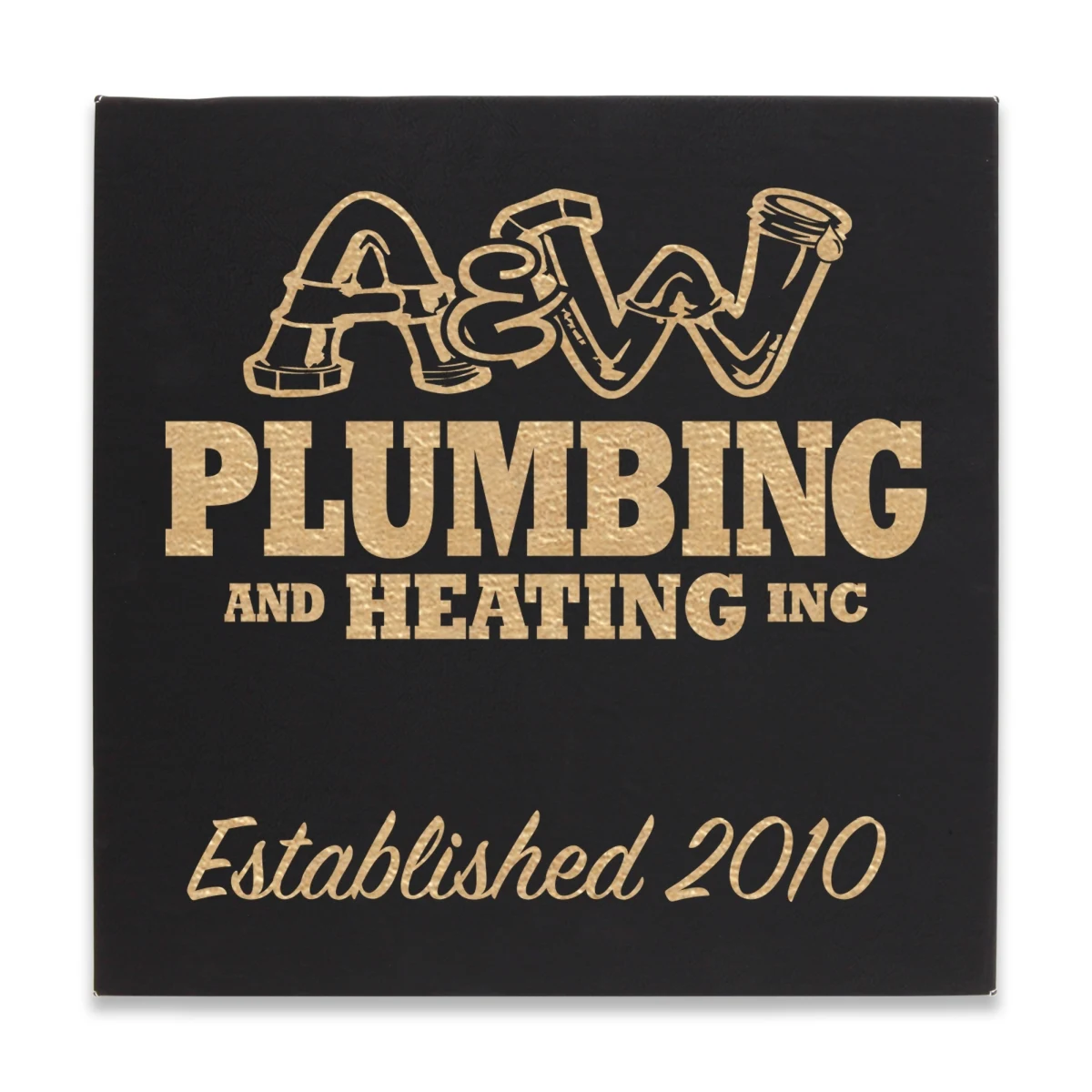 Laser Engraved Leatherette Wall Decor & Plaque (14"x14") 1
