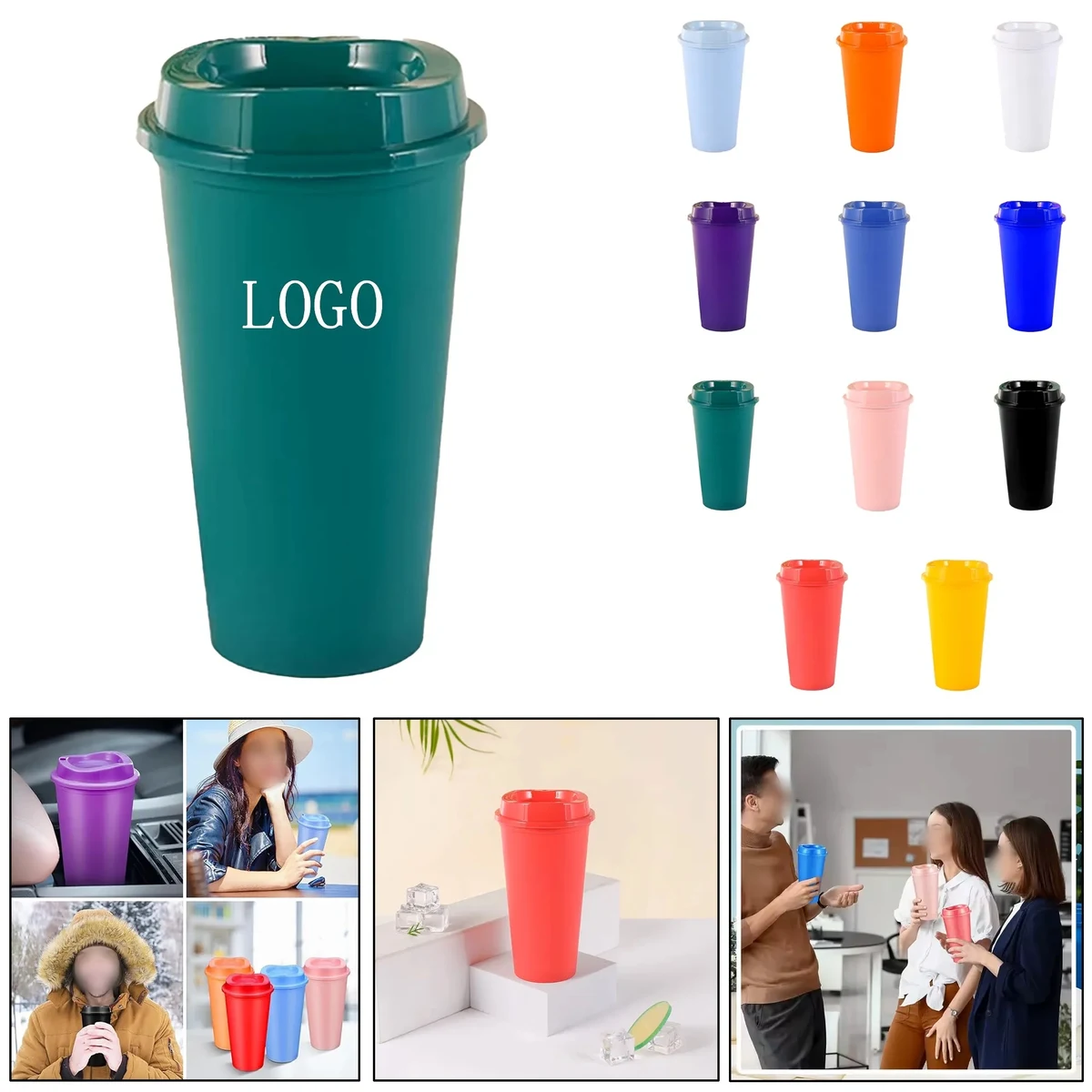 16oz Colorful Plastic Cup 1