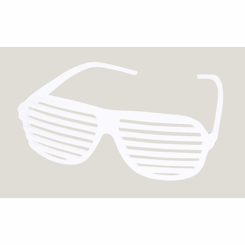 White Slotted Fashion Sunglasses - Party Supply