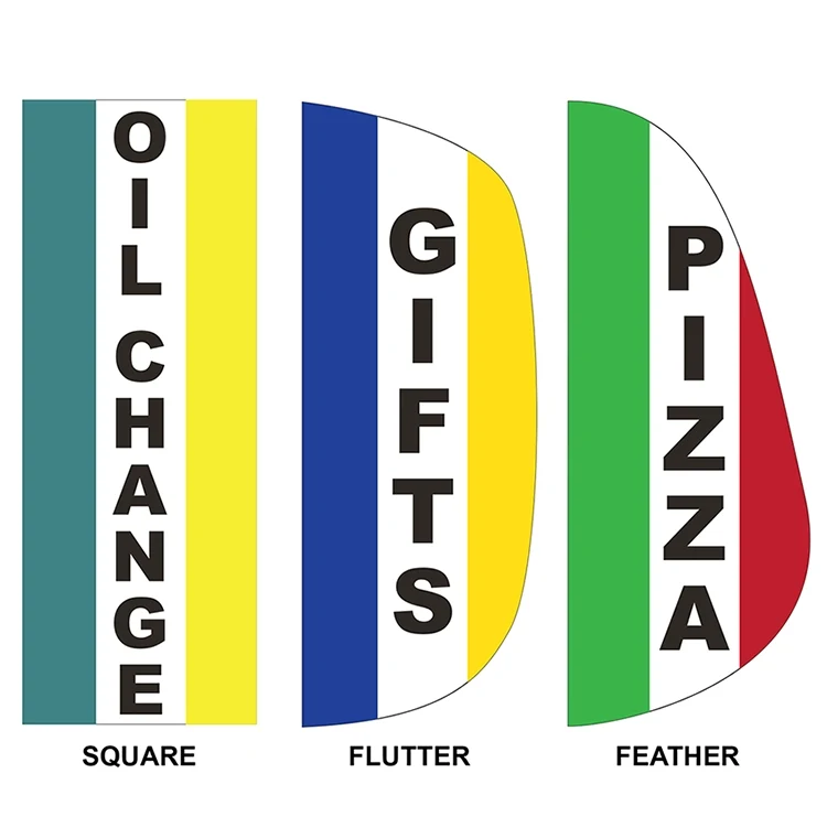 3' x 8' Custom Message Feather Flag 1