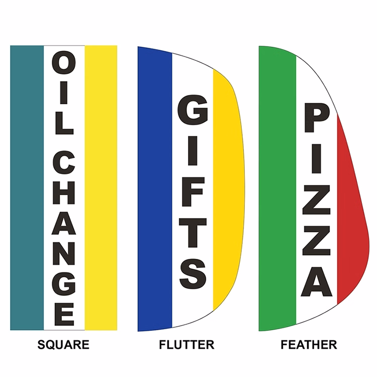 3' x 8' Custom Message Feather Flag