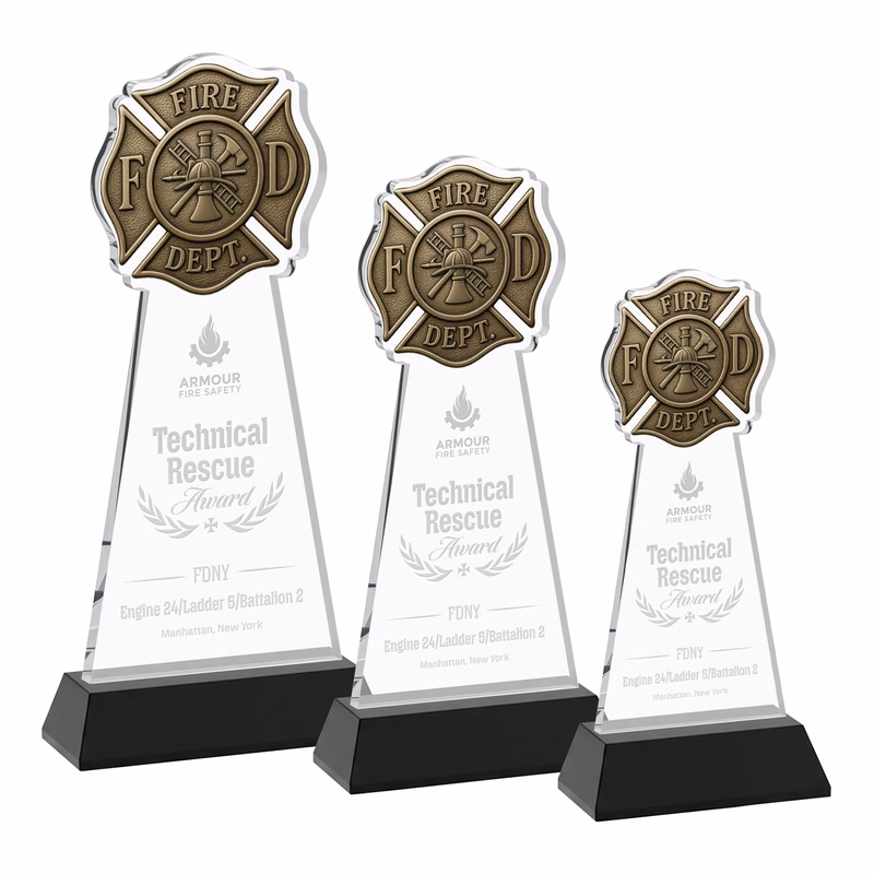 Fire Dept Award on Hartford Base - Black