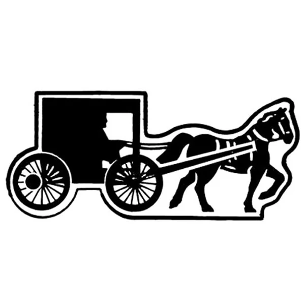 Horse w/Buggy Key Tag - Spot Color 1