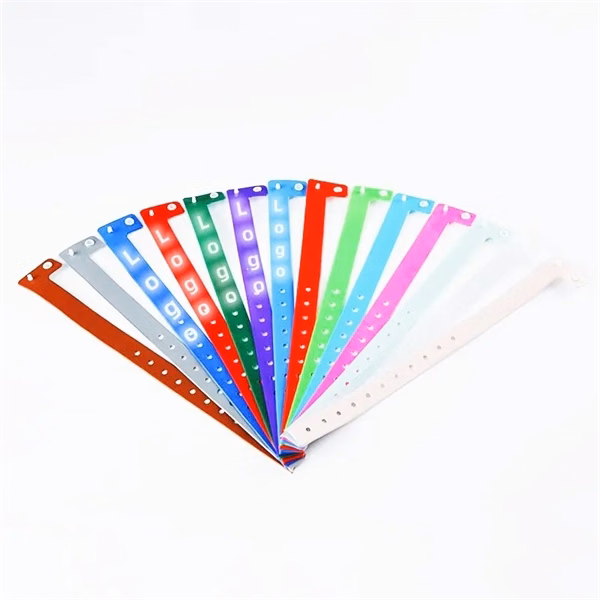 Custom 10 Plastic Wristband with Snap Closure — Event Access & Brand Visibility
