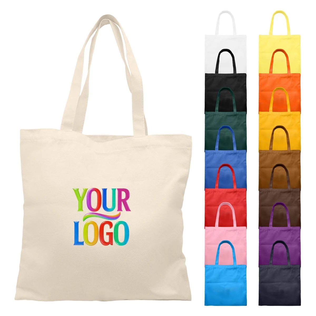 Classic 13 Inch By 15 Inch Blank Cotton Canvas Tote Bag, custom tote bag with logo imprint 1