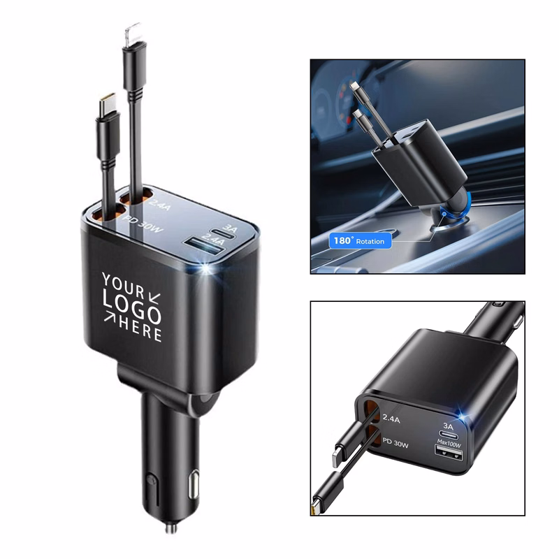 Car Use Retractable Multi Charging Plug